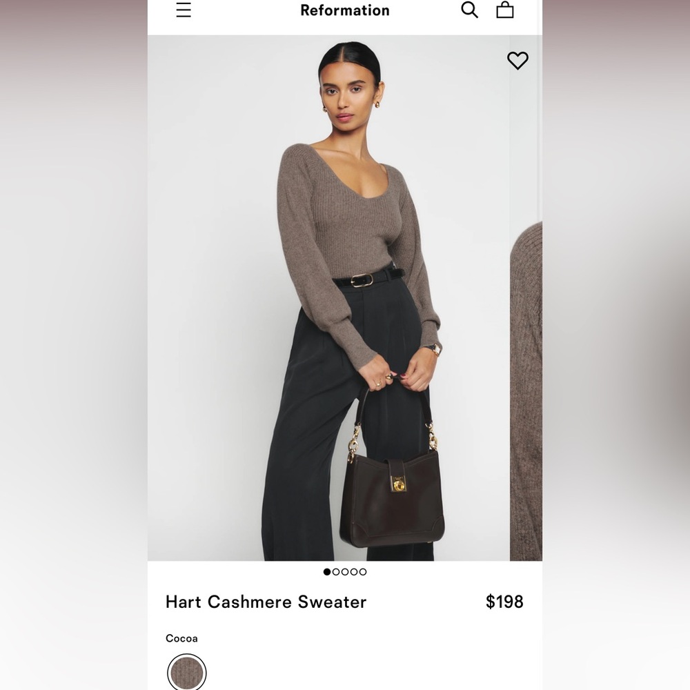 Reformation Hart cashmere sweater, XS